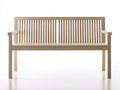 Gartenbank Holz 120x60x90 cm - Naturholz - Klassische Gartenbank mit Armlehnen und Lattenstruktur