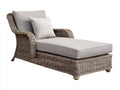 Sonnenliege aus Polyrattan 200x80x90 cm - Braun-Beige - Klassisches Design mit gepolsterter Liegefläche und Armlehnen