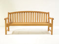 Gartenbank aus Holz 160 x 58 x 92 cm - Naturholz - klassisches Design mit geschwungener Rückenlehne